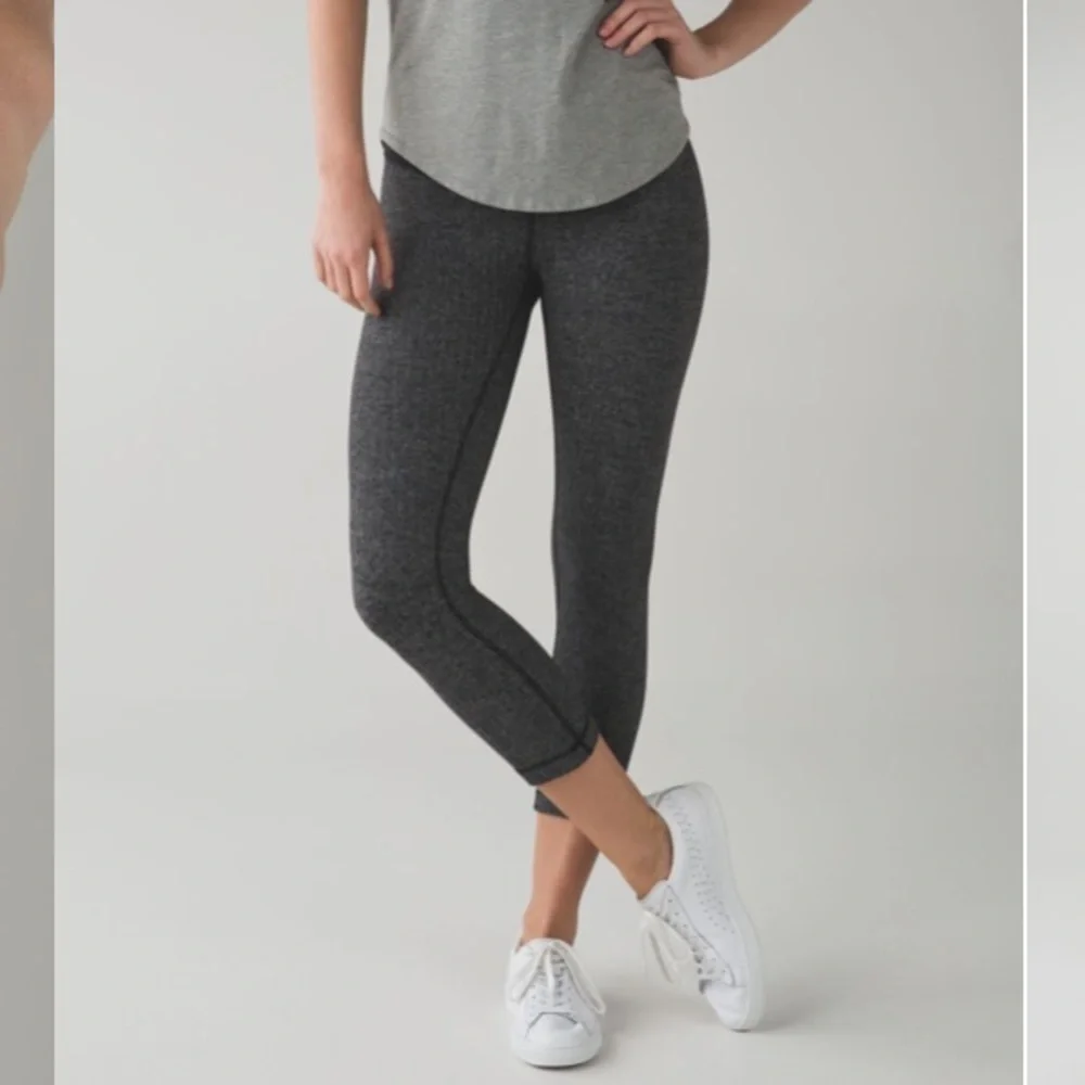 Lululemon Wunder Under Crop III Herringbone 6